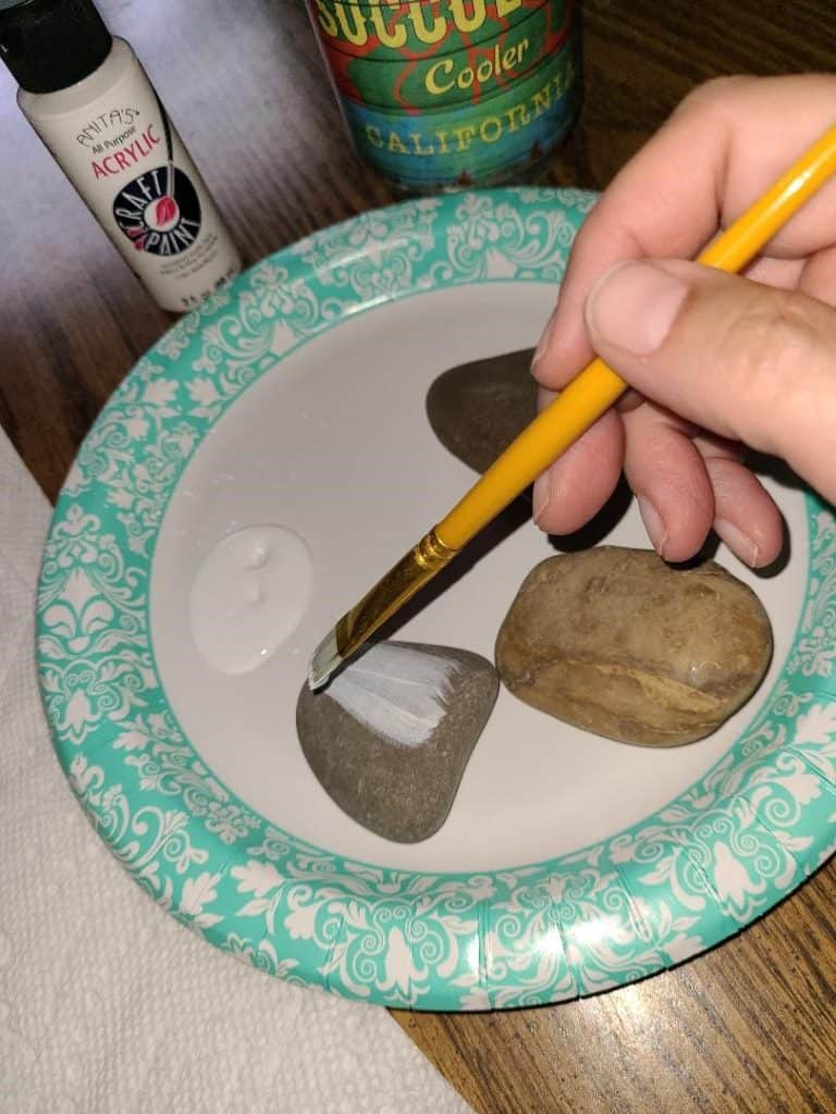 Painting Base Color on Rock