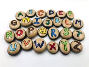 Alphabet Painted Rocks by AlleluiaRocks on Etsy
