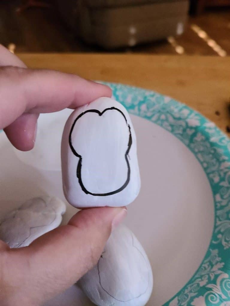 Penguin Rock Draw Outline 2