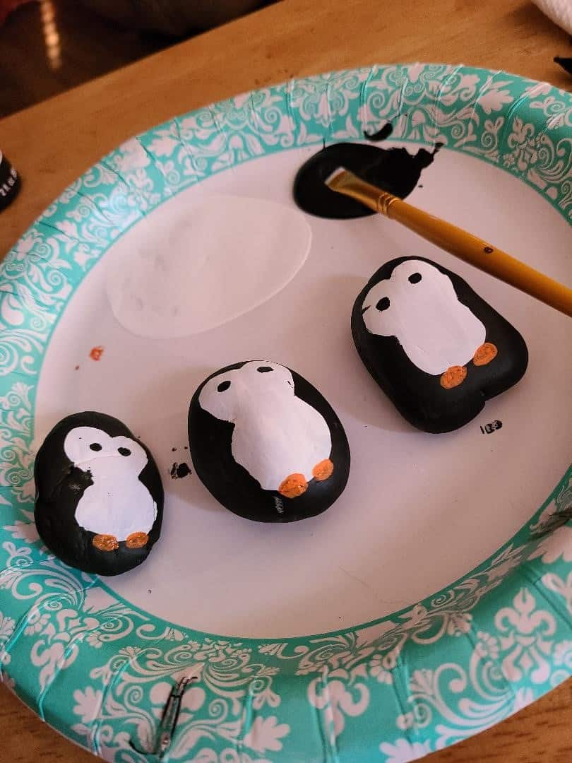 Penguin Rock Paint Feet