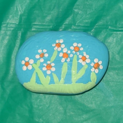 Drawing and Painting the Daisey on the Rock 3