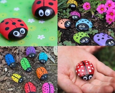 10 Ladybug Rock Painting Ideas for beginners