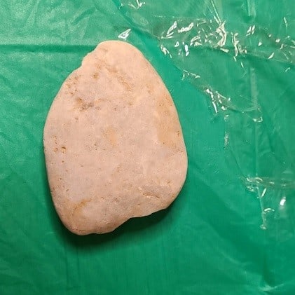 Rock for saran wrap rock painting