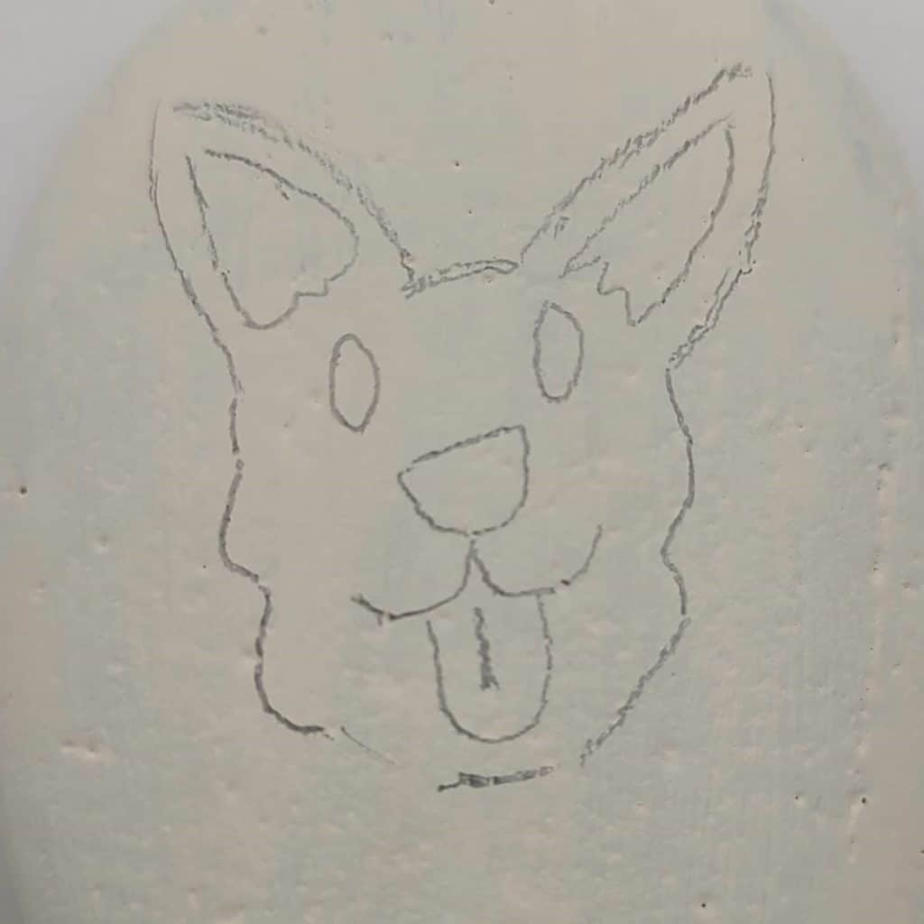 How to paint a dog on a rock - draw image on rock 2