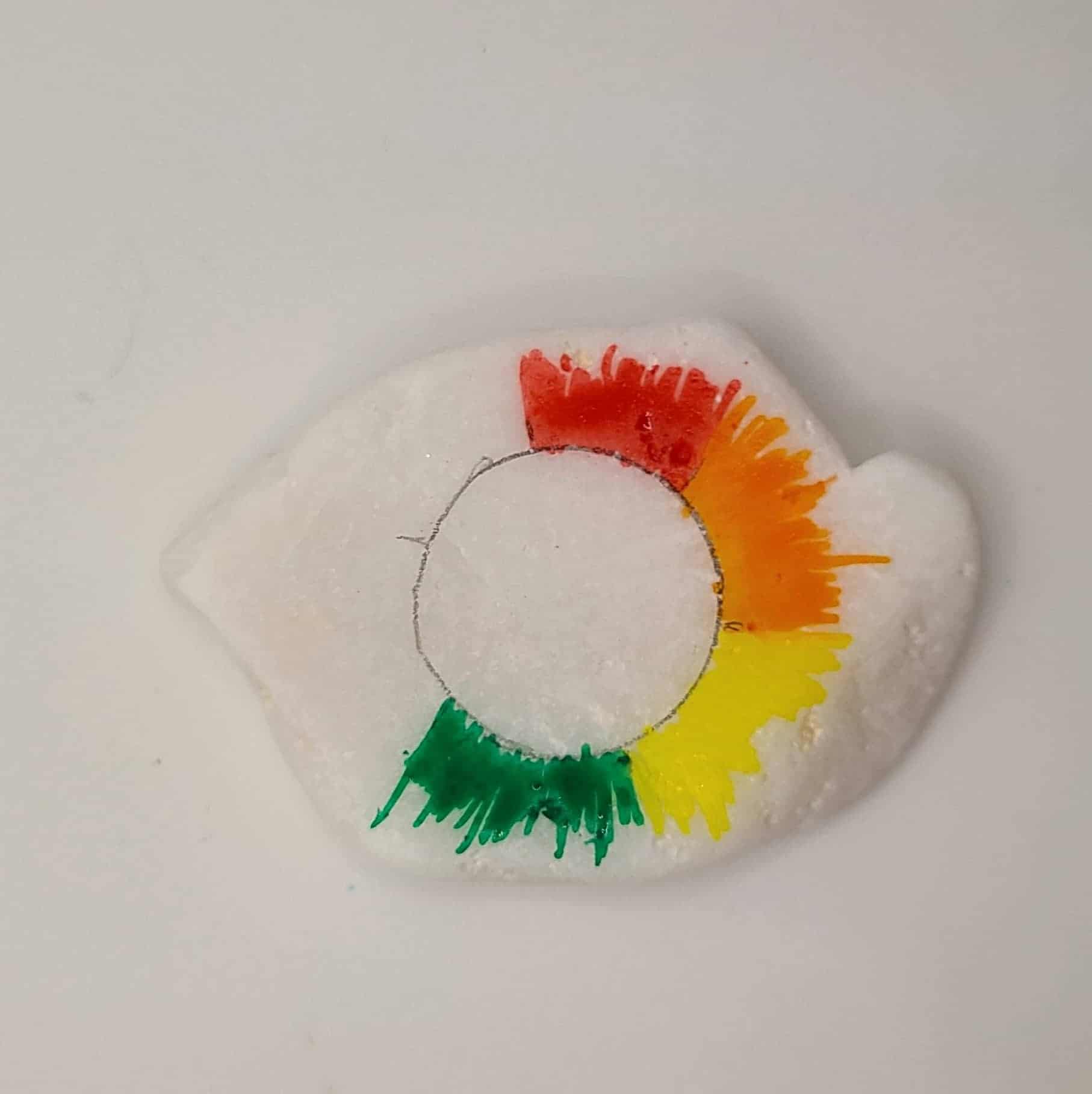 Rainbow Painted Rock - Rainbow Burst 5