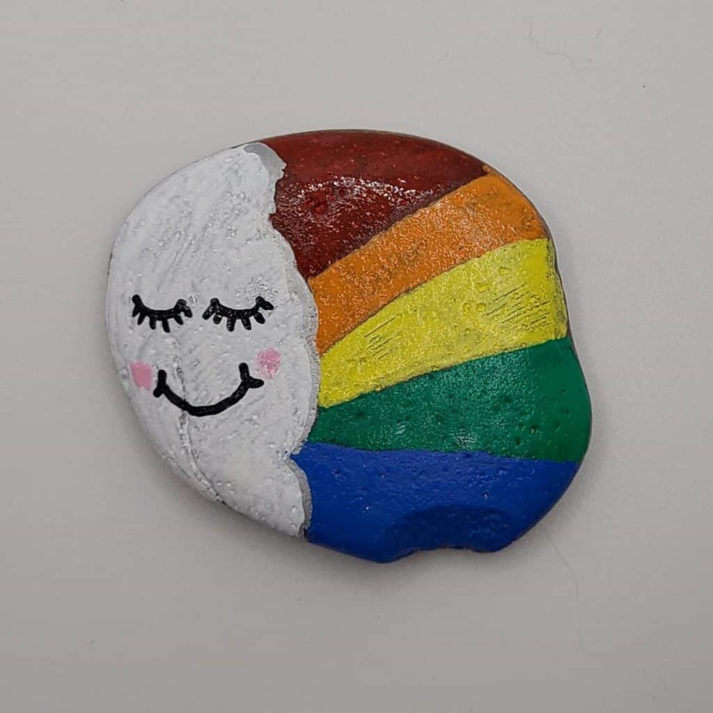 Rainbow Painted Rock - Rainbow Kindness Rock 4