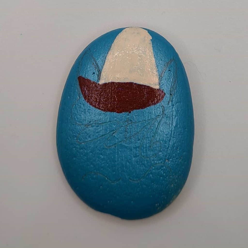 Rainbow Painted Rock - Rainbow Unicorn 2