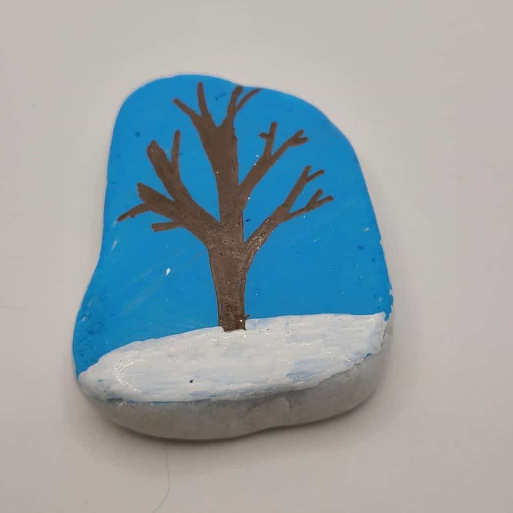 Winter Rock Painting - Ground