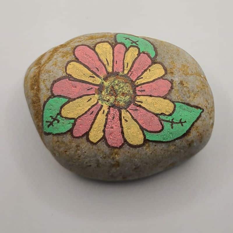Daisy painted rocks 2 final