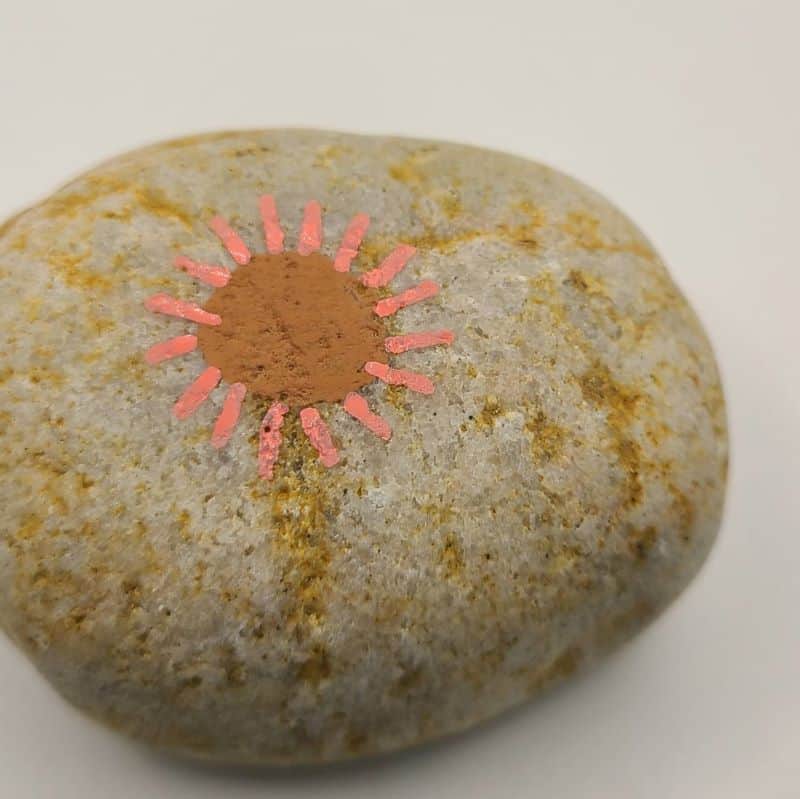 Daisy painted rocks 2a