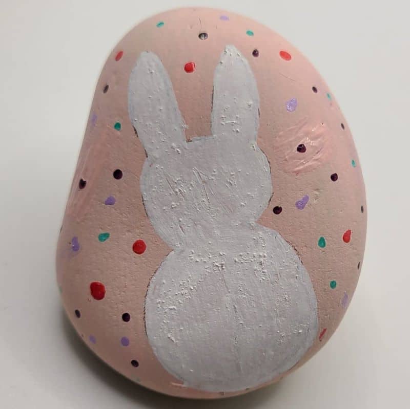 Easter Painted Rocks - Bunny Final