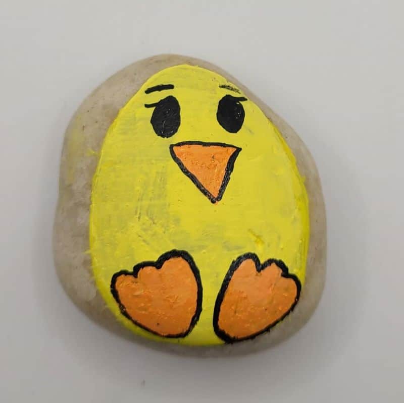 Easter Painted Rocks - Chick 2