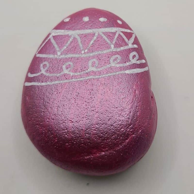 Easter Painted Rocks - Egg 3