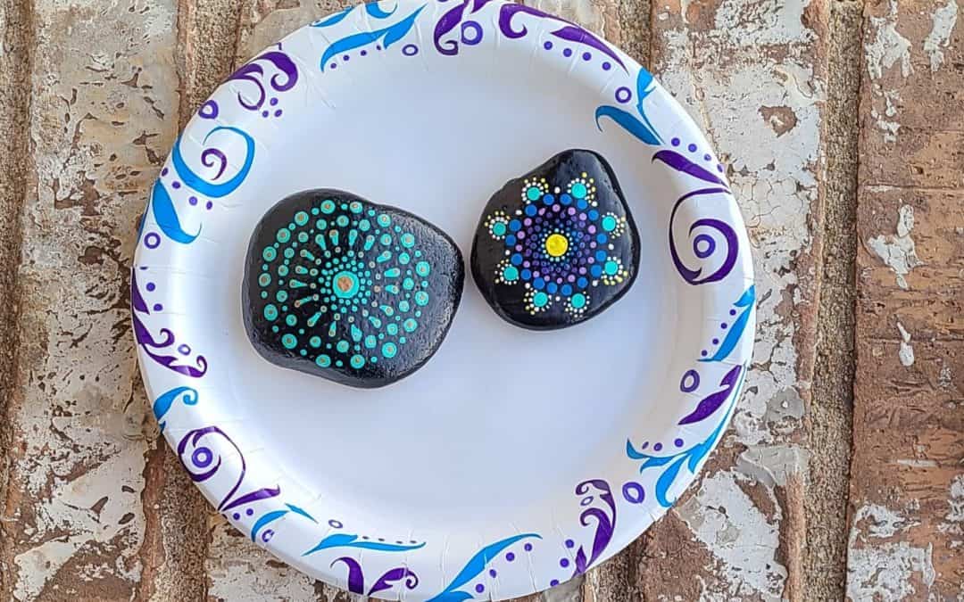 Easy Beginner Mandala Painted Rocks