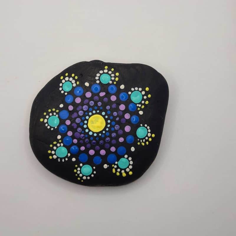 Mandala Painted Rocks - Design 1 Final