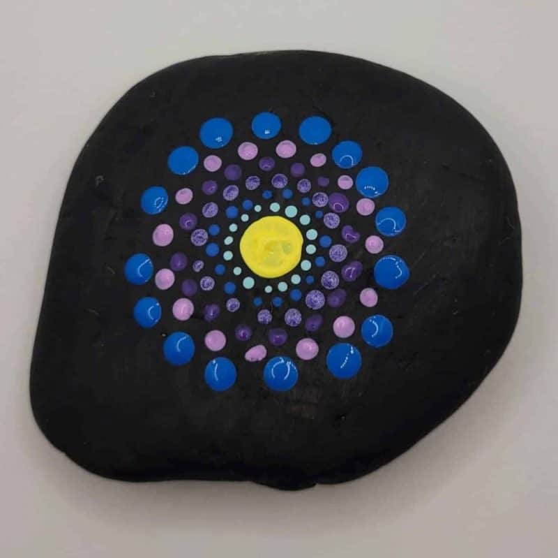 Mandala Painted Rocks - Design 1b
