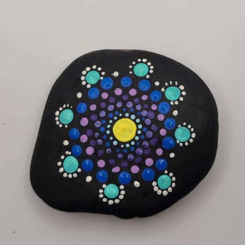 Mandala Painted Rocks - Design 1d