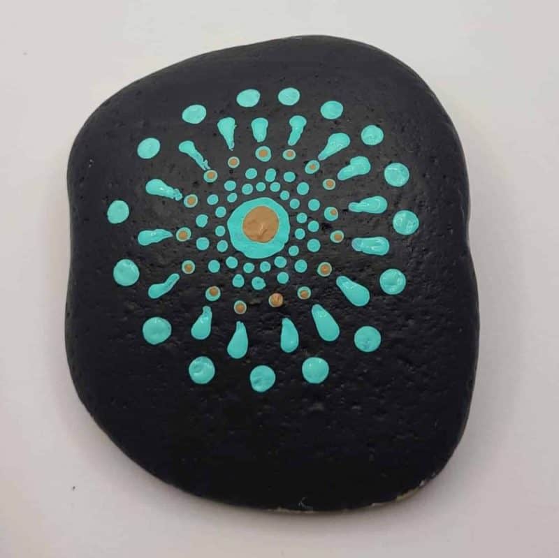 Mandala Painted Rocks - Design 2b