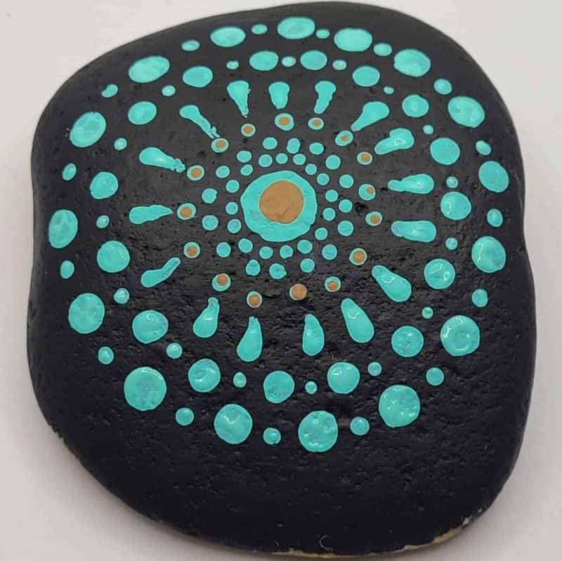 Mandala Painted Rocks - Design 2c
