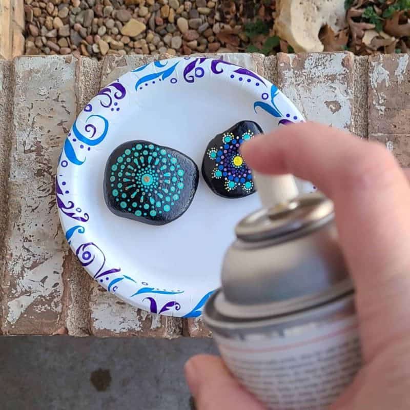 Mandala Painted Rocks - Sealing Rocks