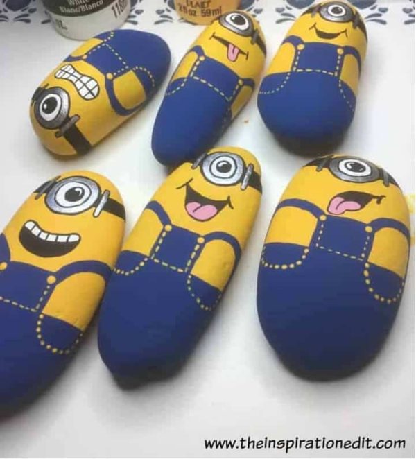 Minion Rock Painting By Barbara Beal