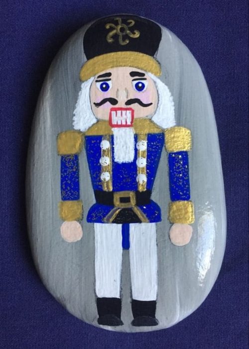Nutcracker painted rock by MamaSkisArtistry