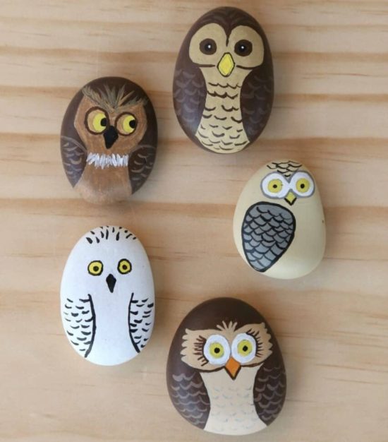 Owl Painted Rocks by Frugal Fun for Boys and Girls