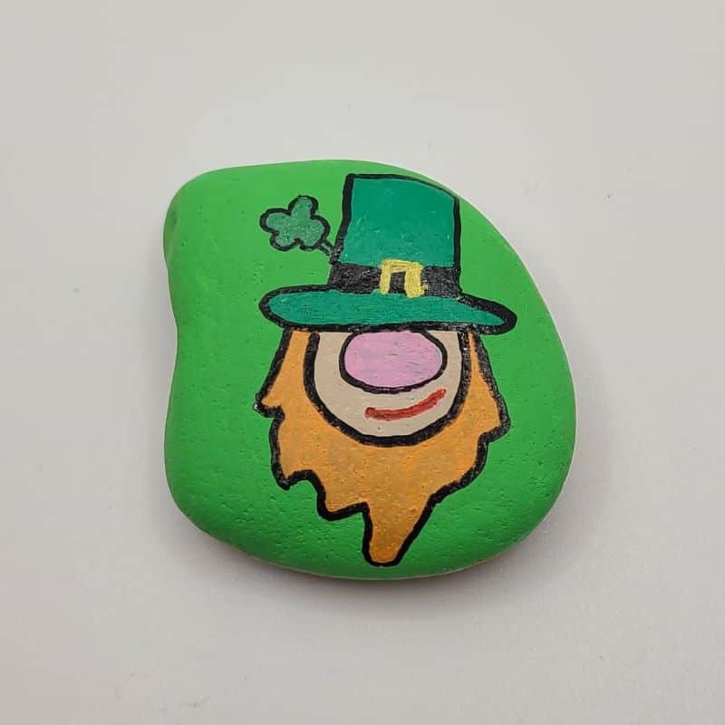 St Patrick's Day Painted Rocks Design 3d