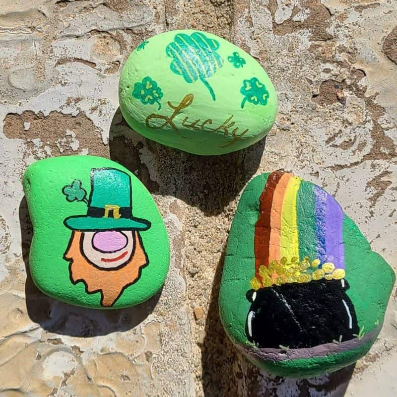 St Patrick's Day Painted Rocks Final a