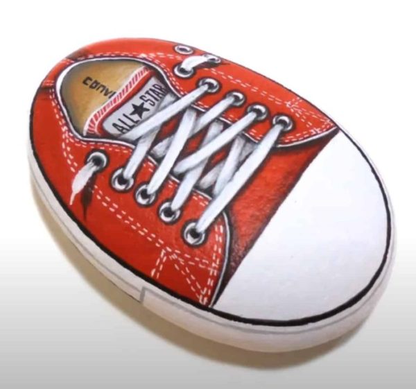 Tennis shoe by Rock Art Attack