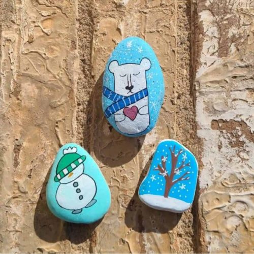 Winter Rock Painting Ideas Three Fun Designs by Rock Rembrandt