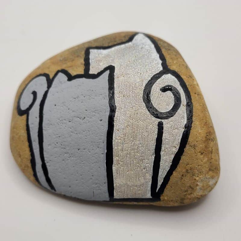 cat painted rocks 1b