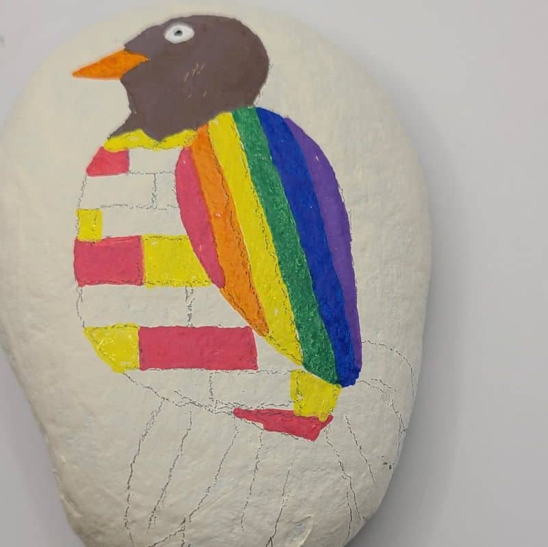 colorful painted rocks design 2d