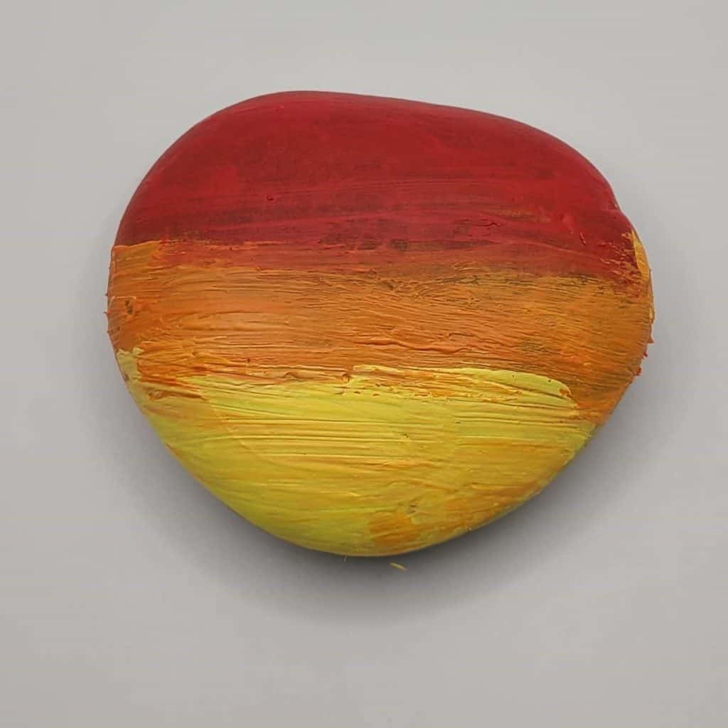 sunset painted rocks blended paint