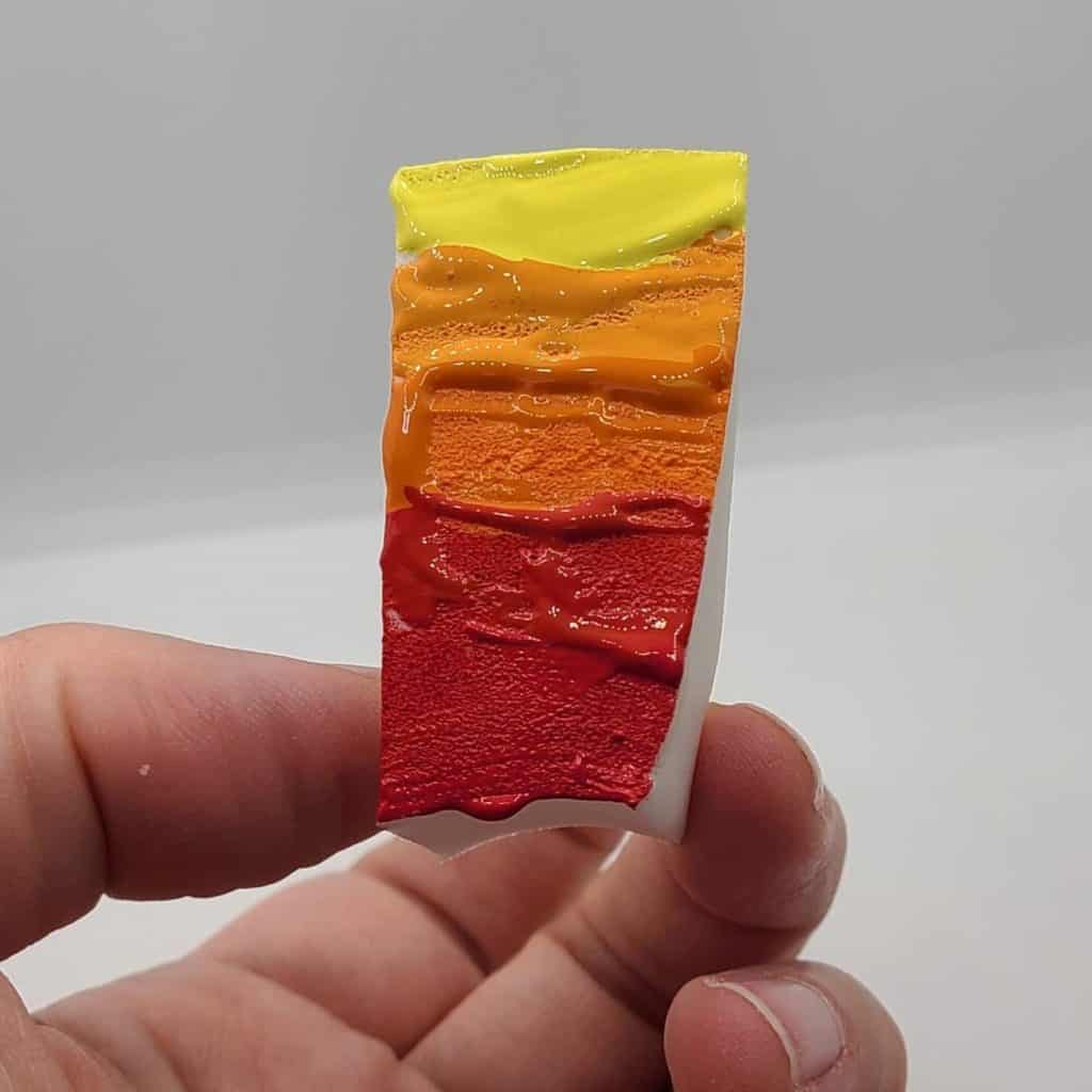 sunset painted rocks paint on sponge