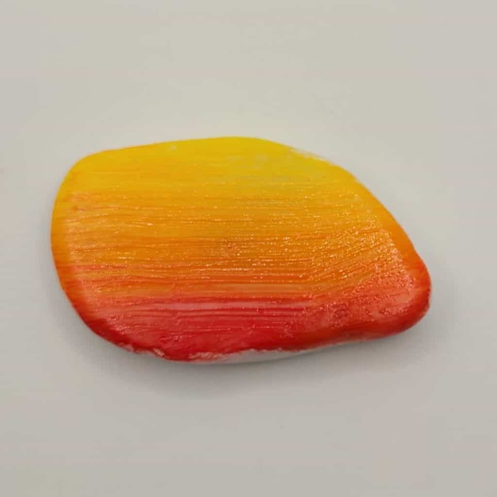 sunset painted rocks palm background