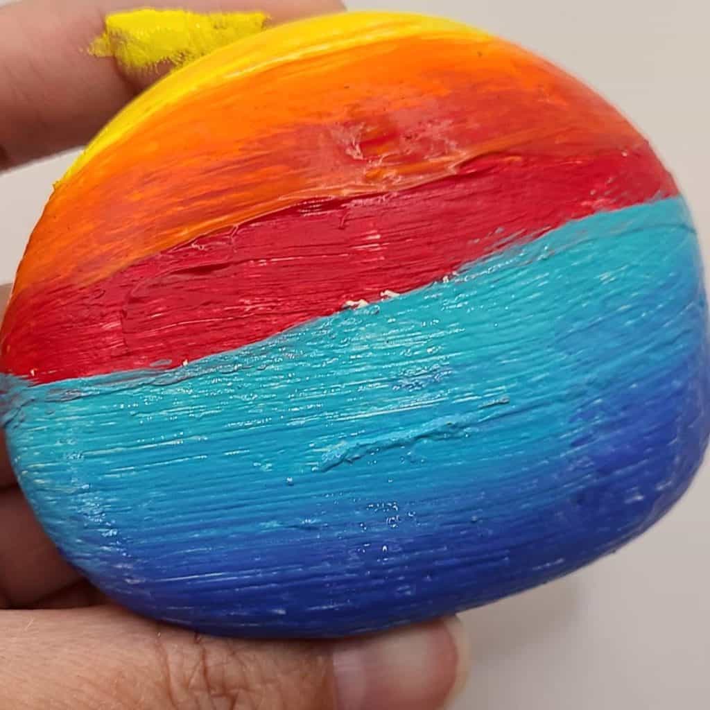 sunset painted rocks sailboat background