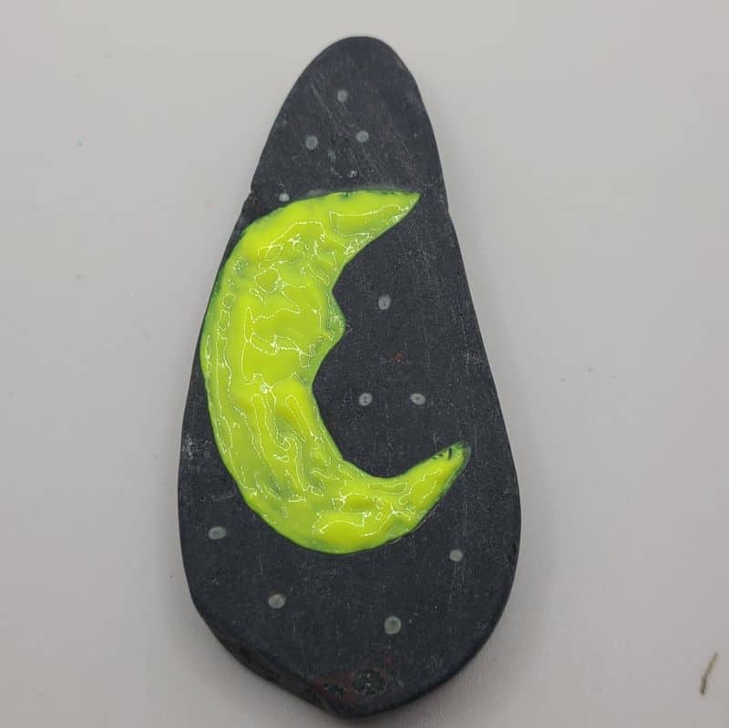 Glow in the Dark Painted Rocks Design 2a