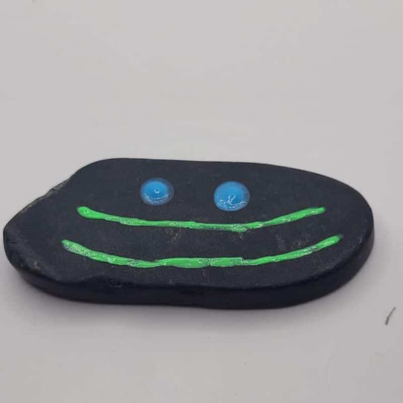 Glow in the Dark Painted Rocks Design 3b