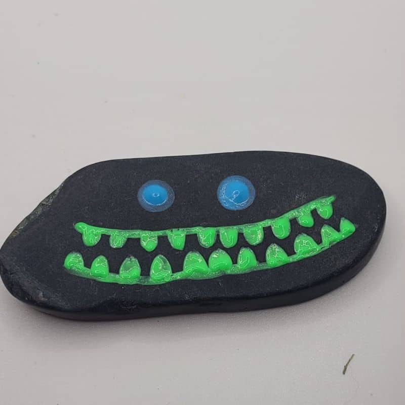 Glow in the Dark Painted Rocks Design 3c