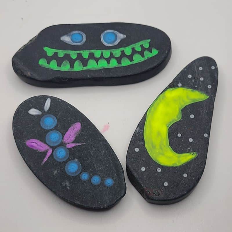Glow in the Dark Painted Rocks