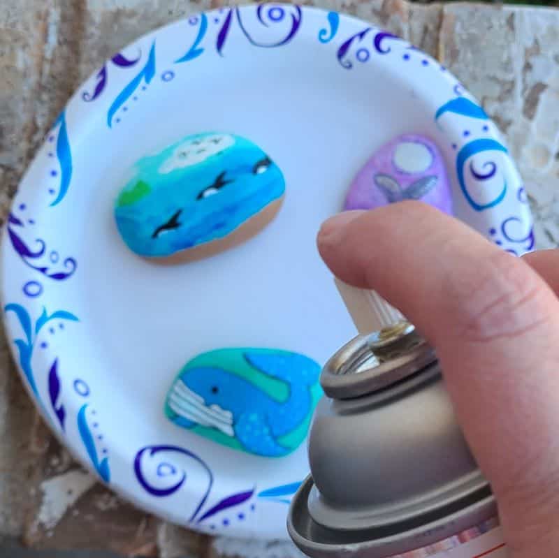 Whale Painted Rocks sealing rocks