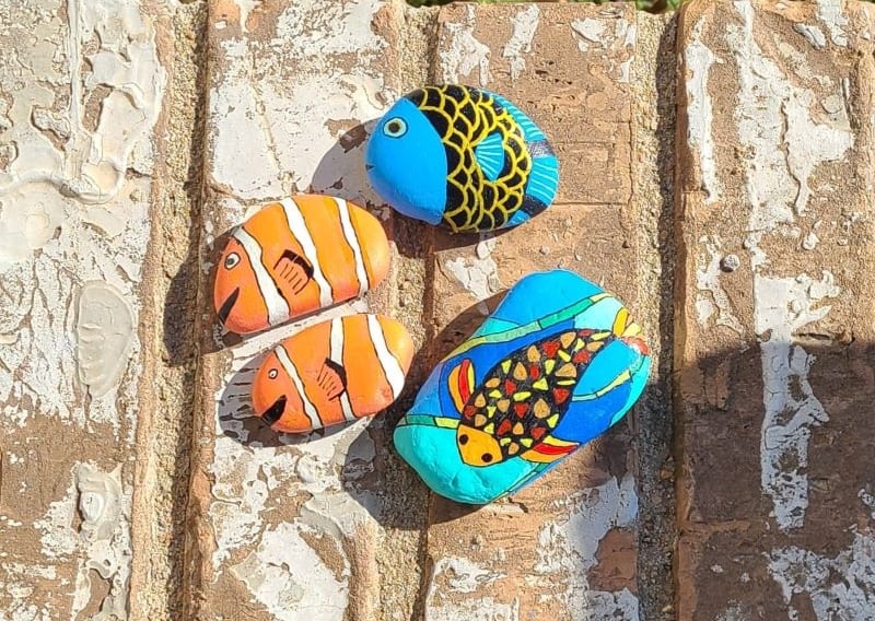 Fish Rock Painting – Nemo and his Friends