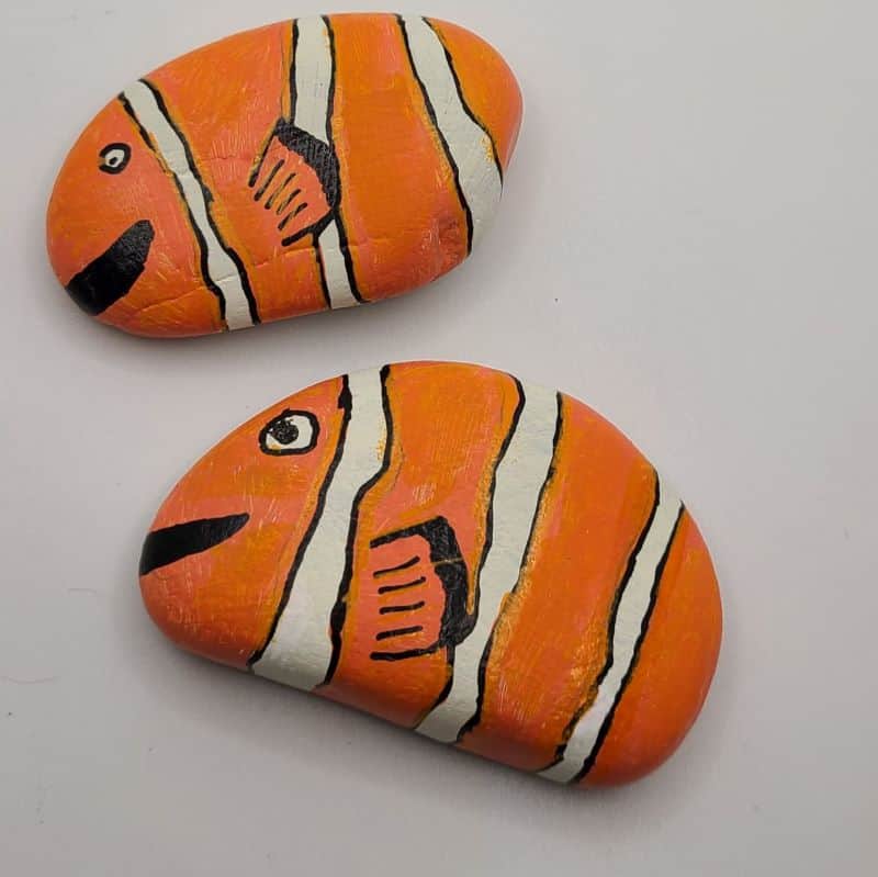 fish rock painting image 1c
