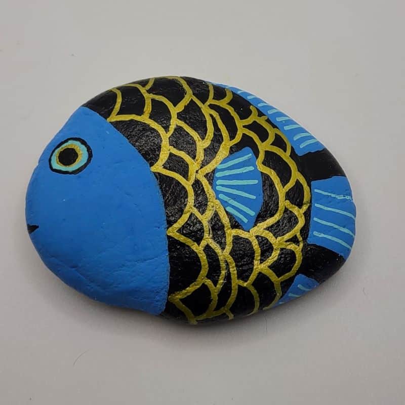 fish rock painting image 2e