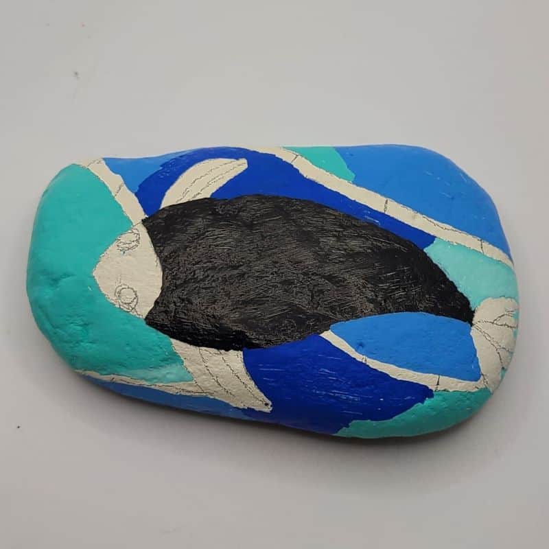 fish rock painting image 3b