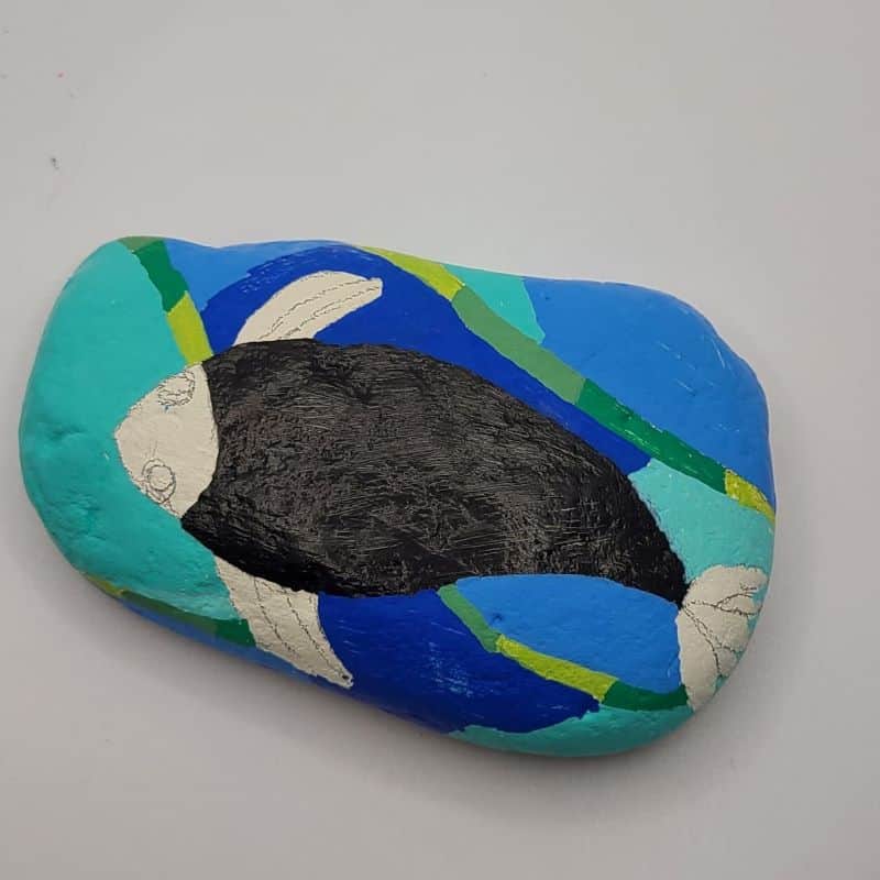fish rock painting image 3c