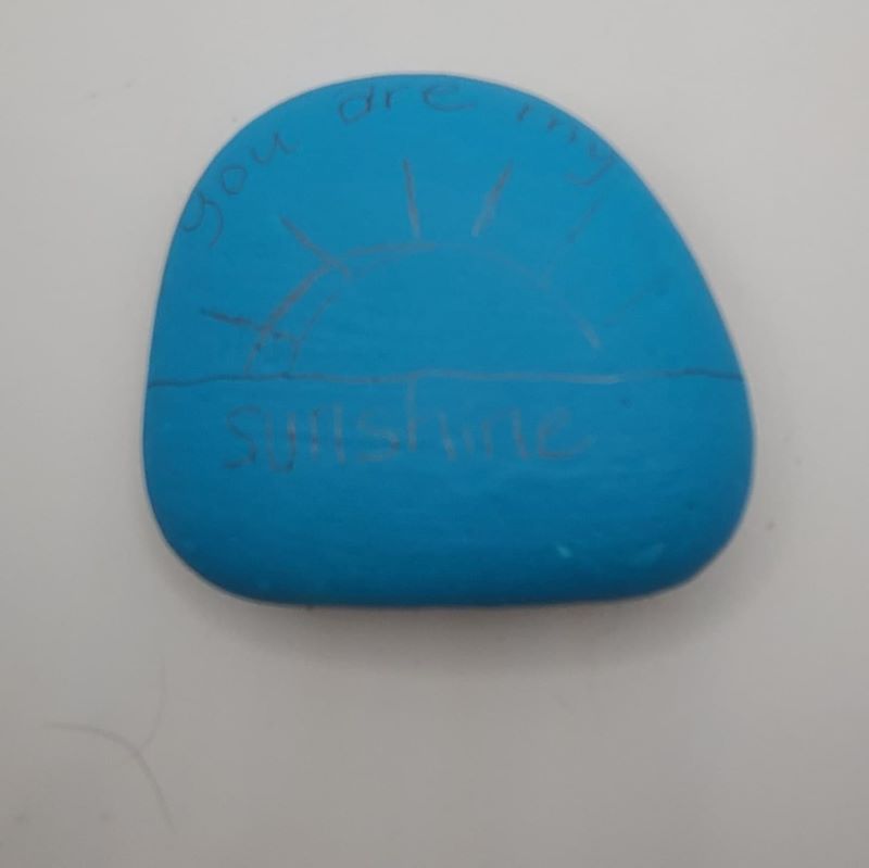 sun painted rocks design 1a