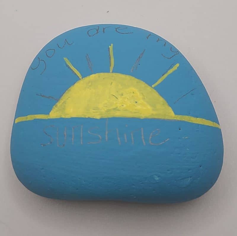 sun painted rocks design 1b