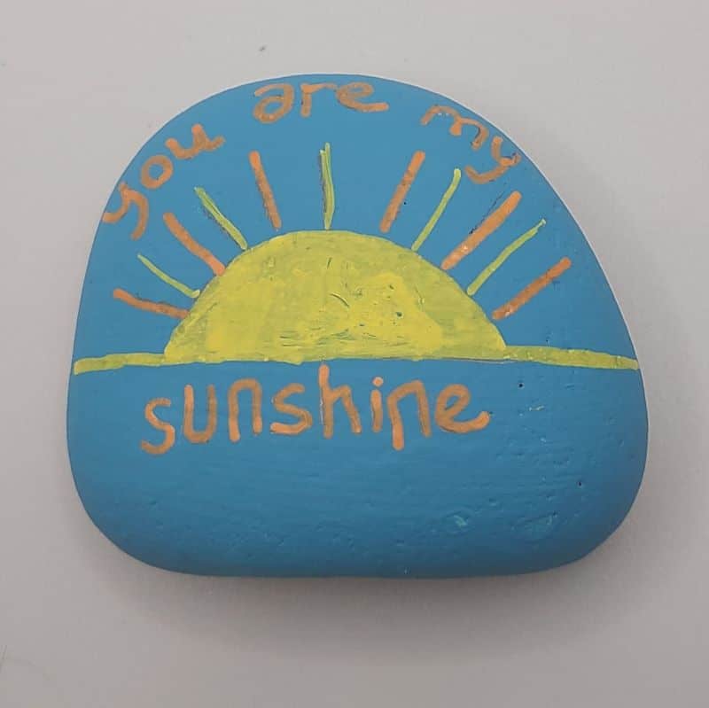 sun painted rocks design 1c